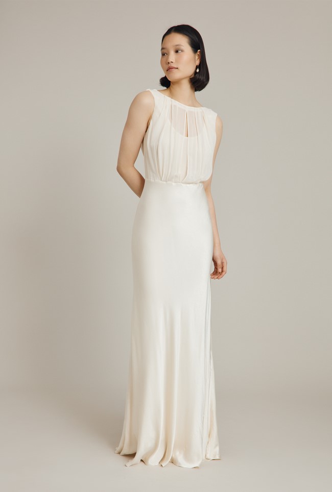 Ghost Hollywood Beau Claudia Dress, Ivory - myonewedding.co.uk