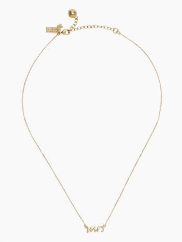 Kate Spade Say Yes 'Mrs' Necklace Gold