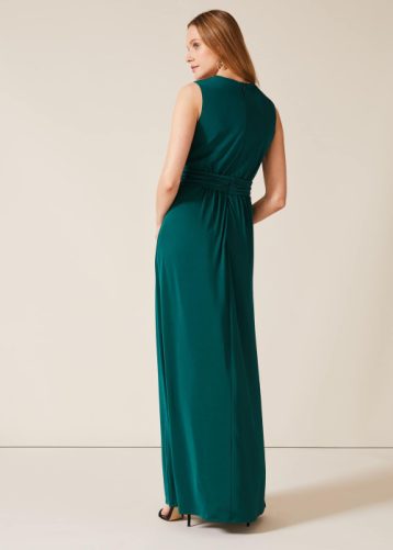 Phase Eight Caitlyn Maxi Bridesmaid Dress Pine Green