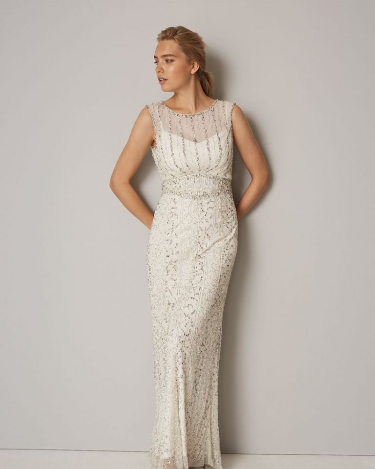 Phase Eight Hope Embellished Wedding Dress, Ivory - myonewedding.co.uk