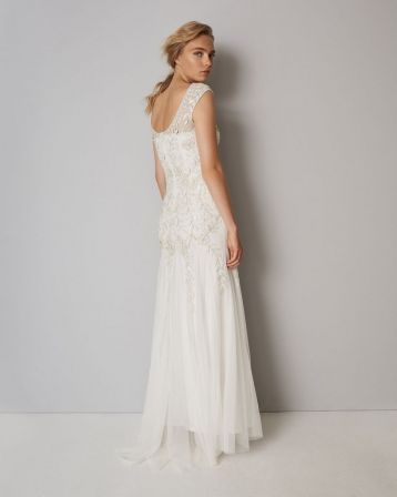 Phase Eight Sabina Embellished Wedding Dress Ivory