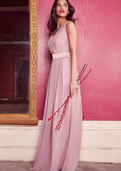 tfnc debby pale mauve maxi dress