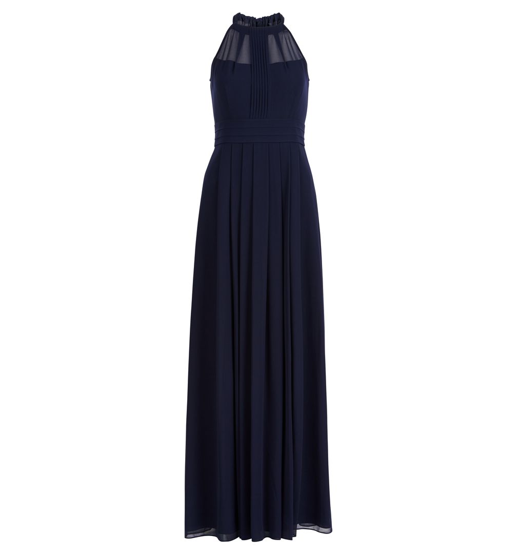 Hobbs Alexis Navy Blue Bridesmaid Maxi Bow Dress