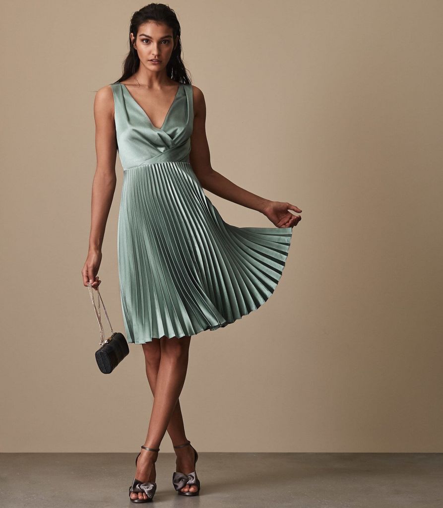 Pleated wedding shop guest dress