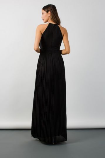 TFNC Serene Microchip Black Bridesmaid Maxi Dress