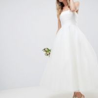 ivory midi wedding dress
