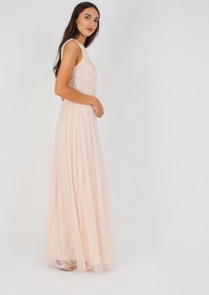 lace and beads picasso maxi dress