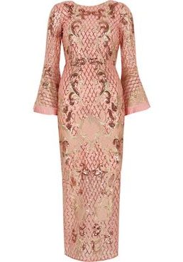 River Island Petite Pink Sequin Embellished Maxi Dress Pink Blush