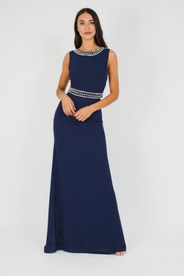 TFNC Akira Navy Maxi Dress, Navy Blue 