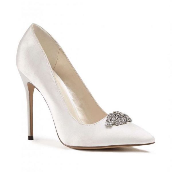 Alandra High Heel Stiletto Court Bridal Shoes Ivory