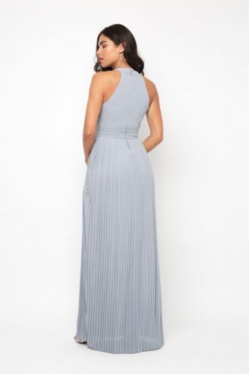 TFNC Prague Bridesmaid Maxi Dress, Pale Blue - Image 2