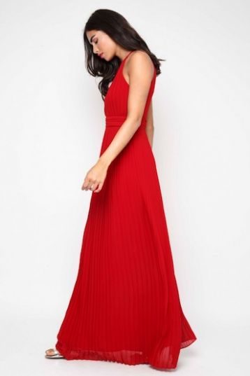 TFNC Serene Bridesmaid Wine Maxi Dress Red