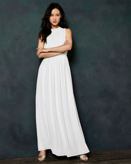 ted baker origami folded maxi dress