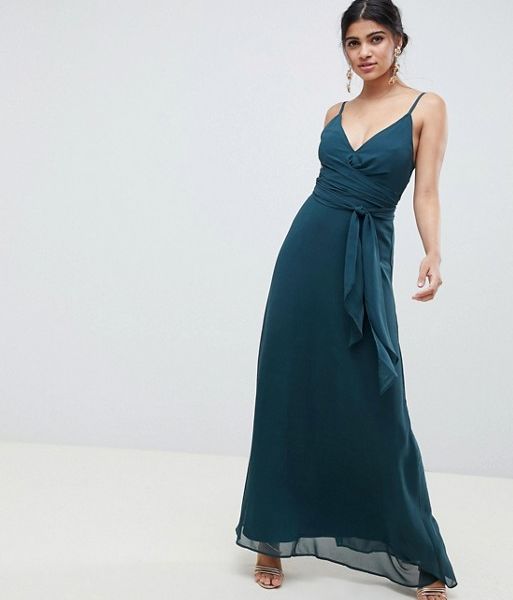 air of romance forest green maxi dress