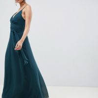 cami wrap maxi dress with tie waist