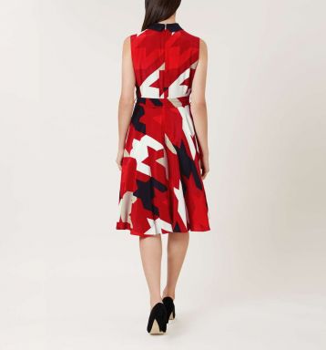 Hobbs Kelsie Print Dress Red Multi