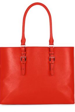 Hobbs Rebecca Leather Tote Orange