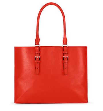 Hobbs Rebecca Leather Tote Orange