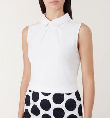 Hobbs Sleeveless Sasha Top, White - Image 3