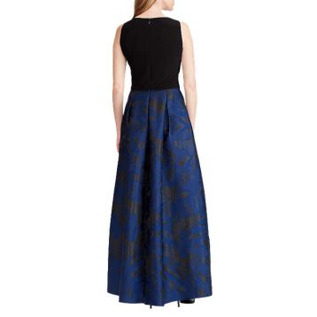 Lauren Ralph Lauren Leydena Maxi Dress Dutch Blue Black