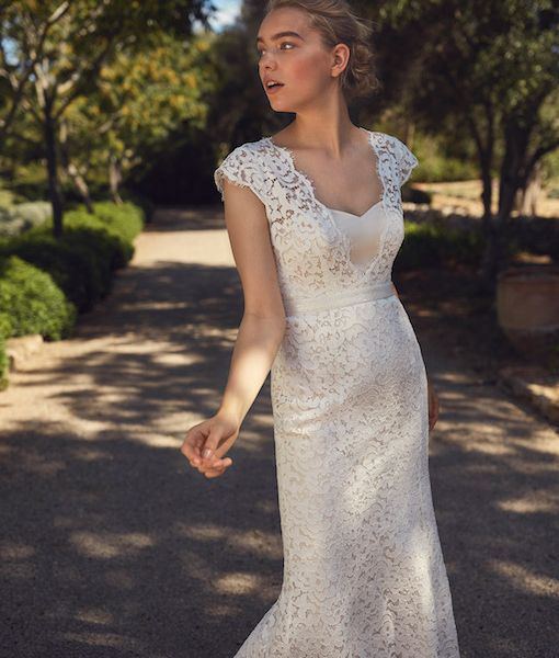 white polka dot ruffle dress