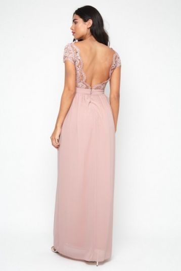 TFNC Abilina Pale Mauve Maxi Dress Pale Pink