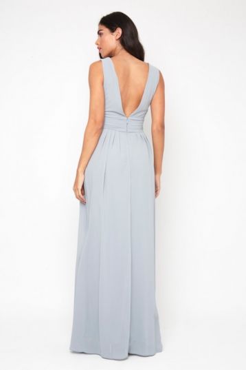 TFNC Nashira Maxi Bridesmaid Dress Blue Grey