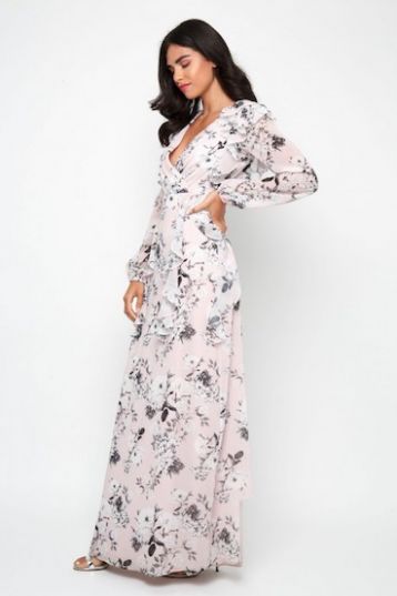 TFNC Shanice Pink Floral Maxi Dress Blush Multi