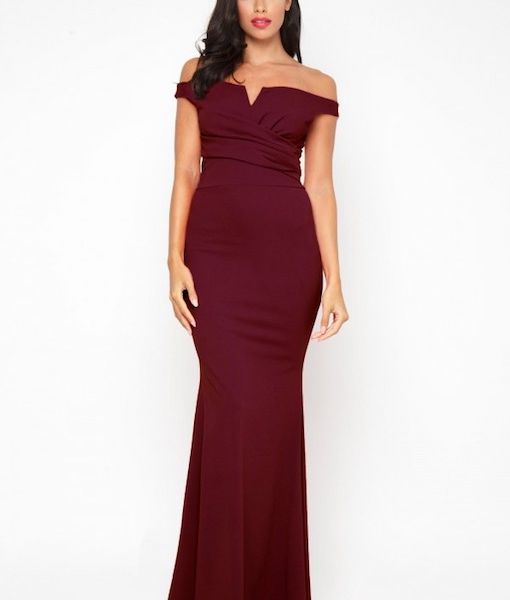 walg off shoulder maxi dress