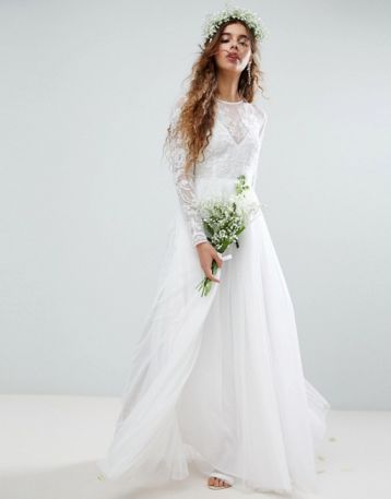 Asos edition embroidered bodice wedding maxi dress on sale