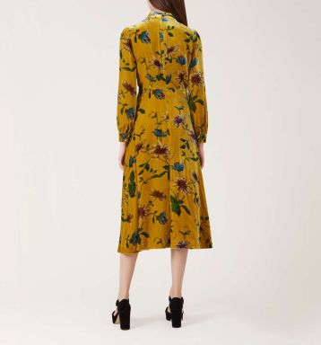 Hobbs Exotics Floral Dress Yellow Multi