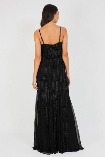 Lace & Beads Keeva Black Maxi Dress Black