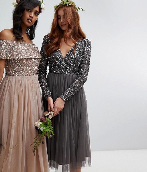 maya grey bridesmaid dress