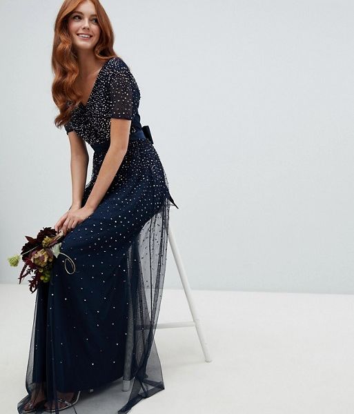 maya bridesmaid dress navy