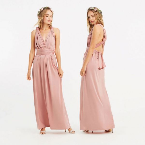 Oasis Annie Multiway Bridesmaid Maxi Blush Pink SALE Bridesmaid