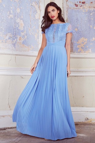 cornflower blue bridesmaid dress