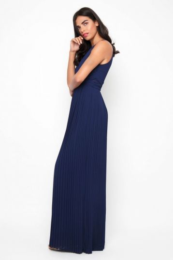 TFNC Polina Navy Maxi Bridesmaid Dress Blue