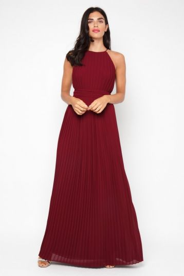 TFNC Serene Bridesmaid Wine Maxi Dress Burgundy