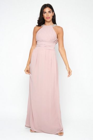 TFNC Yasmin Pale Mauve Bridesmaid Maxi Pink Blush