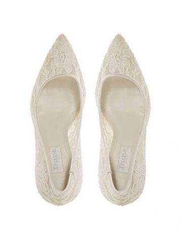 Dune Bridal Collection Aisle Faux Pearl Heel Court Shoes Ivory