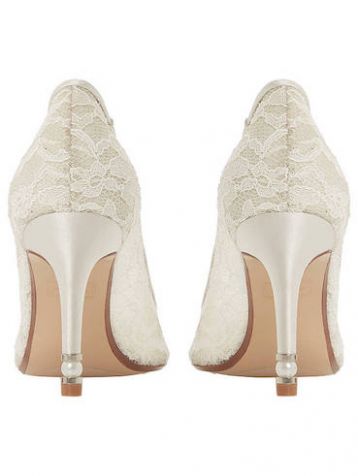 Dune Bridal Collection Aisle Faux Pearl Heel Court Shoes, Ivory - Image 3