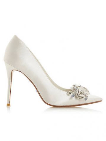 Dune Bridal Collection Brydee Flower Garden Court Shoes Ivory