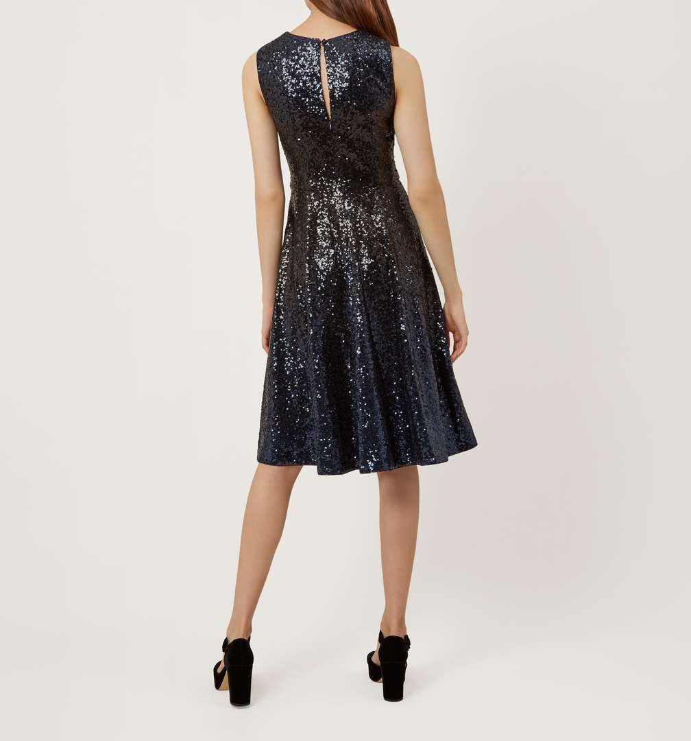 hobbs black sequin dress