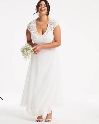 Joanna hope shop cape bridal dress