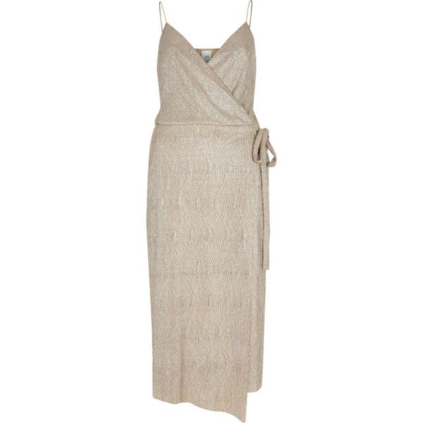 plisse dress river island