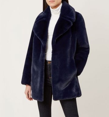 Hobbs Bethany Coat Navy Blue