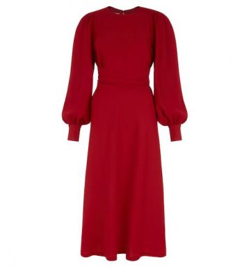 Hobbs Ruby Sleeve Shift Dress Red