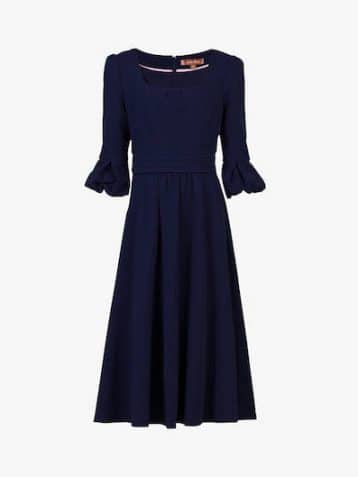 Jolie Moi Bell Sleeve Dress Navy