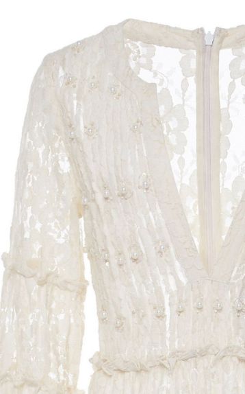 Alexis Alvin Beaded Lace Maxi Dress Ivory