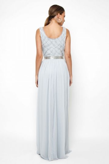 Lace & Beads Shae Sky Blue Maxi Dress Pale blue